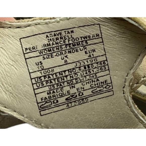 Merrell Agave Tan Leather Strappy Slingback Sandals Women Size 10 - Picture 2 of 10